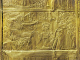 Gilt Shrine Showing the Queen Helping the King in a Ritual Hunting Scene, Thebes, Egypt Photographic Print by Robert Harding