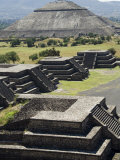 Avenue of the Dead and the Pyramid of the Sun in Background, North of Mexico City, Mexico Photographic Print by Robert Harding
