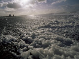 Foam off the Pacific Ocean on Coast Near Westport, Washington State, North America Photographic Print by Aaron McCoy