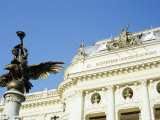 Statue and Detail of Facade of Bratislava's Neo-Baroque Slovak National Theatre, Slovakia, Europe Photographie par Richard Nebesky