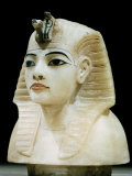 Stopper in the Form of the King's Head from One of the Four Canopic Urns, Thebes, Egypt Photographic Print by Robert Harding