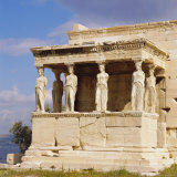 Porch of the Caryatids with Figures of the Six Maidens, Erechtheion, Acropolis, Athens, Greece Photographic Print by Roy Rainford