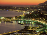 Late Evening View Over Menton, Alpes Maritimes, Provence, France, Mediterranean Photographic Print by Sergio Pitamitz
