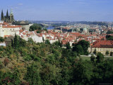 Prague Castle from Petrin Gardens and Rooftops of Mala Strana, Hradcany, Prague, Czech Republic Photographie par Richard Nebesky