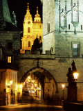 Romanesque and Gothic Malostranske Bridge Towers, Prague, Czech Republic Photographic Print by Richard Nebesky