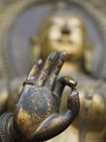 Statue of River Goddess Jamuna, Mul Chowk Courtyard, Durbar Square, Kathmandu Valley, Nepal Photographic Print by Don Smith