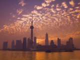 Lujiazui Finance and Trade Zone, with Oriental Pearl Tower, and Huangpu River, Shanghai, China Photographic Print by Jochen Schlenker