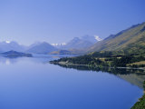 Northern Tip of Lake Wakatipu at Glenorchy and Mt. Earnslaw, South Island, New Zealand Lámina fotográfica por Robert Francis