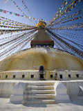 Buddhist Stupa Known as Boudha at Bodhanath, Kathmandu, Nepal. Taken at Lhosar Photographic Print by Don Smith