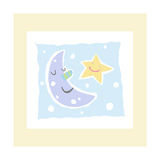 Cheerful Moon and Star Prints