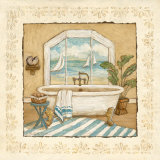 Ocean View Bath II Art by Charlene Winter Olson