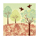 Hazy Day Hummingbirds Posters