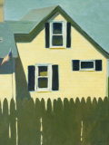 Yellow House, Olive Green Fence Print Yellow House, Olive Green Fence Print