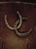 Lucky Horse Shoes on Rust Metallic Photographie