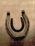 Lucky Horse Shoe on Dusty Rose Metallic II Kunstdruck