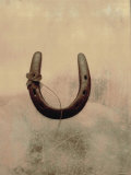 Lucky Horse Shoe on Dusty Rose Metallic III Affiche
