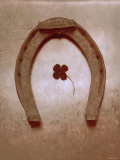 Lucky Horse Shoe on Dusty Rose Metallic I Prints