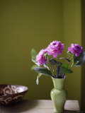 Olive Ambiance, Plum Dahlias Prints