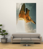 Navette spatiale décollant Reproduction murale géante par David Bases