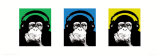 Apa med hörlurar (Headphone Monkey) Posters av Steez
