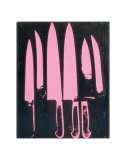 Knives, c. 1981-82 (pink and black) Poster von Andy Warhol