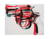 Gun, c.1981-82 (black and red on white) Posters van Andy Warhol Gun, c.1981-82 (black and red on white) Posters van Andy Warhol