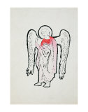 Angel, c.1965-1985 (red with halo) Kunstdrucke von Andy Warhol