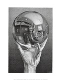 Manos con esfera reflectante Lámina por M. C. Escher