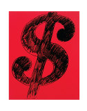 Dollar Sign, c.1981 (black on red) Plakater af Andy Warhol Dollar Sign, c.1981 (black on red) Plakater af Andy Warhol