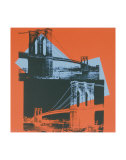 Brooklyn Bridge, c.1983 (black, red, blue) Prints by Andy Warhol Brooklyn Bridge, c.1983 (black, red, blue) Prints by Andy Warhol