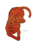 25 Cats Named Sam and One Blue Pussy by Andy Warhol, c.1954 (Red Sam)  Prints by Andy Warhol