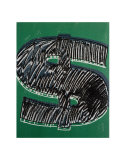 Dollar Sign, c.1981 (Black on Green) Posters tekijänä Andy Warhol Dollar Sign, c.1981 (Black on Green) Posters tekijänä Andy Warhol