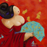 Geisha I Print by Susan De Waardt-ruiter