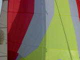 Close View of the Colorful Sails of a Sailboat, Groton, Connecticut Photographic Print by Todd Gipstein