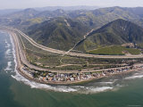 Aerial View of Highway 1 as It Meets the Shoreline, Ventura, California Photographic Print by Rich Reid