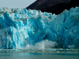 Blue Ice Calving Along Glacier Front of South Sawyer Glacier, Alaska Photographie par Ralph Lee Hopkins