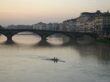 Arno River and Rowers, Florence, Italy Photographic Print by Brimberg & Coulson 