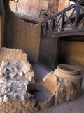 Ancient Wine Store with Amphora Storage System in Herculaneum, Italy Fotografie-Druck von Richard Nowitz