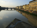 Arno River at Sunset, Florence, Italy Photographic Print