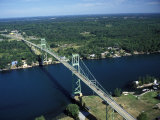 Aerial View of the Thousand Island Bridge and the Saint Lawrence River in New York Photographic Print by Richard Nowitz