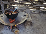 Beans and Tomoatoes Cook over a Fiel, Yucatan, Mexico Photographic Print by Kenneth Garrett