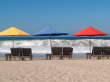 Beach Chairs Set Up Where the Waves Are Called the Mexican Pipeline, Mexico Photographic Print by Michael S. Lewis