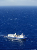 Aerial View of the Geco Beta Seismic Vessel Surveying the Vast Sea, Bass Strait, Australia Photographic Print by Jason Edwards