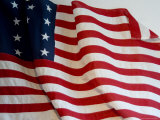 Close View of Historic American Flag, Stonington, Connecticut Photographic Print by Todd Gipstein