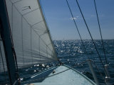 Bow of a Sailboat under Sail on the Thames River Photographic Print by Todd Gipstein