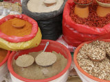 Bags of Mexican Spices and Beans at an Oudoor Market, San Cristobal de Las Casas, Mexico Photographic Print by Gina Martin