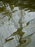 Abstract Reflection of a Ship's Masts and Rigging in Rippling Water, Mystic, Connecticut Photographic Print by Todd Gipstein