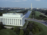 Aerial View of Lincoln Memorial, Reflecting Pool, Washington Monument, Washington, D.C. Photographie par Kenneth Garrett