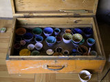 Box with Paints Used for Religious Decoration, Qinghai, China Photographie par David Evans