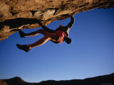 Climber Scaling an Overhang in Texas Photographic Print by Bobby Model